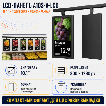 LCD-панель A10S-V-LCD 10.1" (подвесная, одноэкранная)