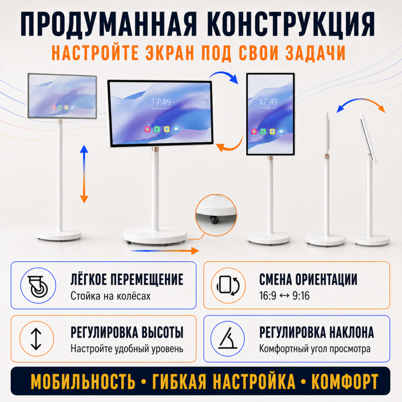 Портативный рекламный экран 27"