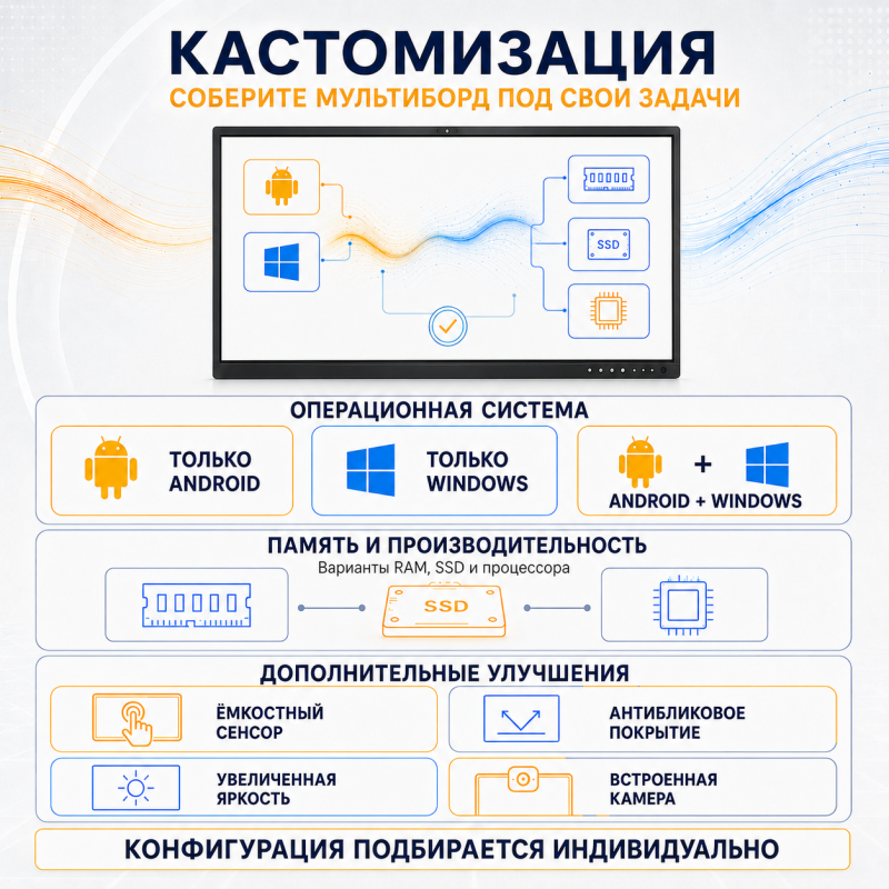Интерактивная панель (мультиборд) 75 дюйм