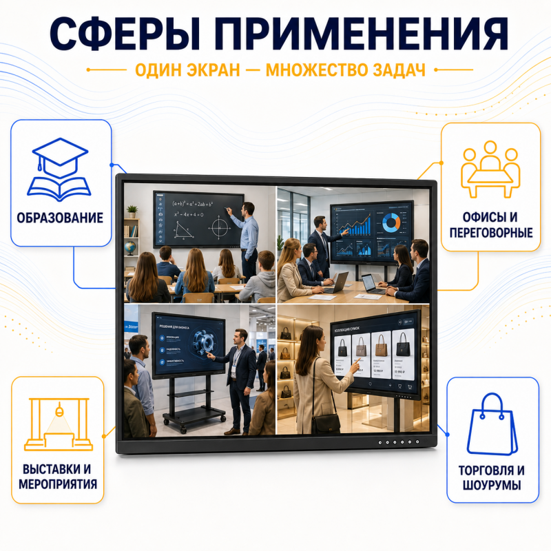 Интерактивная панель (мультиборд) 75 дюйм