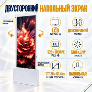 Двусторонний напольный экран